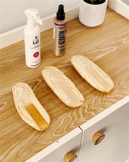 Testing different heat protectant products for hair