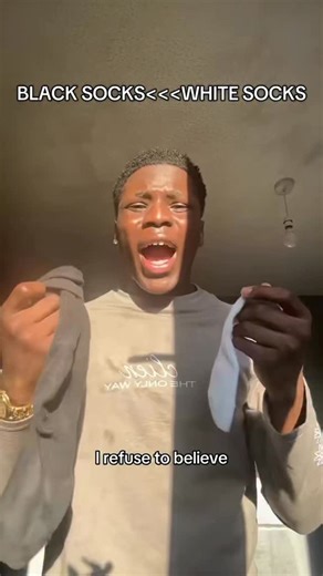 Jmarnz on Instagram: "WHITE SOCKS>>> BLACK SOCKS #fyp #socks #whitesocks #blacksocks #relatable"