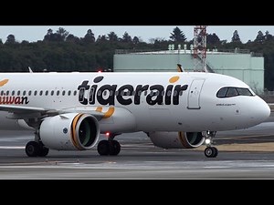 Tigerair Taiwan Airbus A320neo B-50023 Landing at Narita 34R