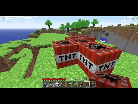 Minecraft's first indev survival version gameplay