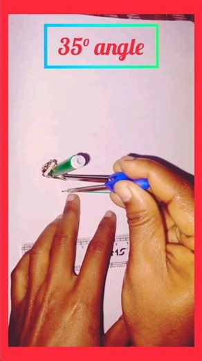 How to construct 35 degree angle using compass #maths #shortsvideo #shorts #short