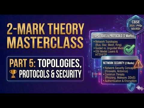 CBSE Class 12 Computer Science: Star vs Bus, HTTP vs HTTPS & Firewall Theory | 2026