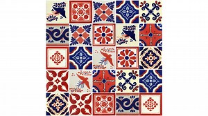 100 Pieces Mexican Talavera Tiles Handmade Terracotta & Blue Mixed Designs Mexican Ceramic 4x4 Inch - Etsy