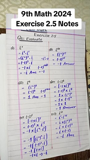 9th Math 2024: Exercise 2.5 Notes for Class 9 | Educational Video by Sir Shoaib