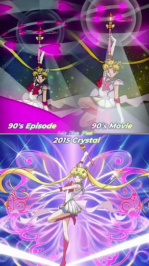 Sailor Moon: 90’s vs Crystal enfrentando Rainbow Moon Heartache