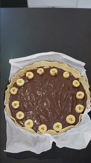 Tarte banane & pâte à tartiner façon crumble ✨