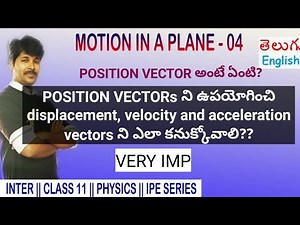 MOTION IN A PLANE 04/POSITION VECTORS- VELOCITY VECTOR, ACCELERATION VECTOR/PHY CLASS 11