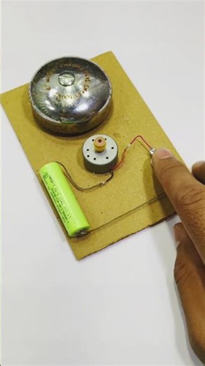 Electric Bell 🔔 Invented Using DC Motor #shorts #youtubeshorts #dcmotor #ytshorts
