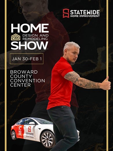 Only 𝐓𝐖𝐎 𝐌𝐎𝐑𝐄 𝐃𝐀𝐘𝐒 until the 2026 Fort Lauderdale Home Design & Remodeling Show! Head to the Broward County Convention Center and stop by Statewide Home Improvement’s booth. We’ll be showing off the latest and greatest in impact materials that we use to protect Florida from dangerous storms. We’re looking forward to meeting you! 🗓️ Jan 30 – 12PM – 8PM 🗓️ Jan 31 – 12PM – 8PM 🗓️ Feb 1 – 12PM – 7PM 📍 1950 Eisenhower Blvd, Fort Lauderdale 🎫 https://homeshows.com/tickets/ #FLHomeShows