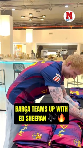 Barcelona x Ed Sheeran 🎶👕 New collab on the jersey 🔥 #Barca #barcelona #EdSheeran | Marca in English
