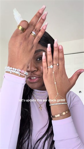 Literally might go get my 3rd hole pierced tomorrow. #jewelry #earrings #jewelrystack #girly #aesthetic