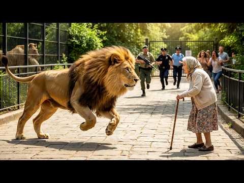 Lion Breaks Out of Zoo. Everyone Fled Except One Old Lady. What Happened Next Will Shock You!