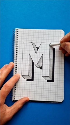 Amazing 3D Letter "M" Real Optical Illusion 😱 #viralshorts #usa