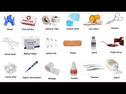 First Aid Kit English Vocabulary Words #learning