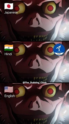 Death Note - Ryuk's Menacing Laugh in 3 different languages | #shorts #viral #animeedit #deathnote