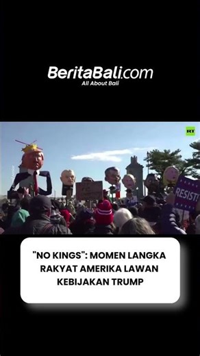 DEMO BESAR-BESARAN DI AS: "NO FAUX-KING WAY!" MENGGEMA #geopolitik #breakingnews #demokrasi