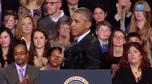 Barack Obama engages protesters in Chicago