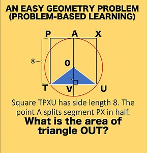 31K views · 1K reactions | Geometry Problem : Circle, Square and Triangle #geometry | Asisten and German Academy | Facebook