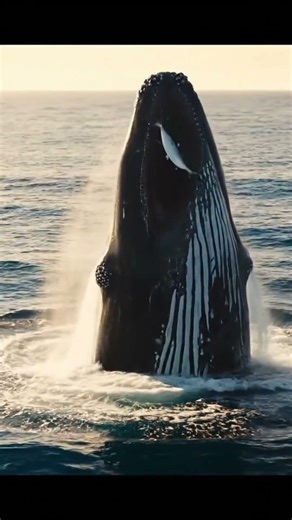 Giant Whale Fishing in the Ocean Live