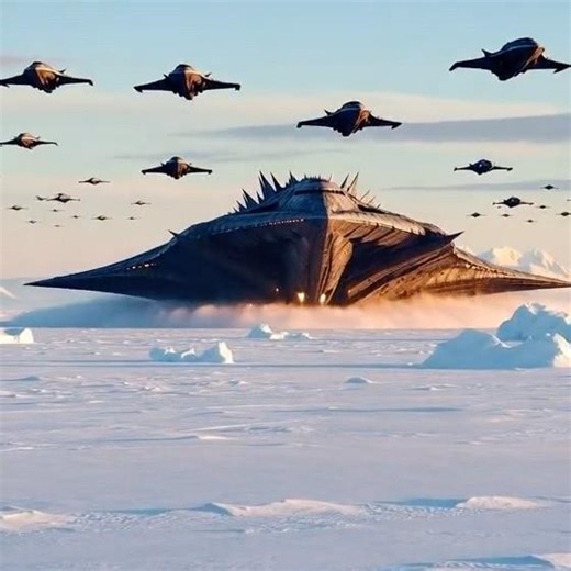 Alien Spaceship Landing on Earth