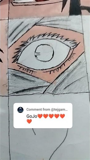 gojo eye drawing🥵💯#shorts#gojo#trending#viral