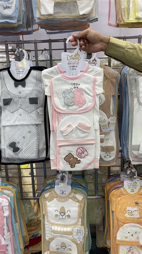Baby starter set 7 pcs little love bear style | newborn baby summer stuff gift set #giftset #newborn