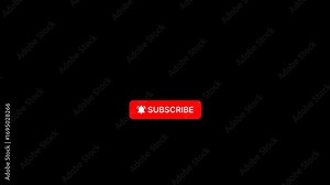 Dynamic animated subscribe button with notification bell and cursor click effect, perfect for engaging video intros and channel growth, driving viewer interaction and building a loyal audience.