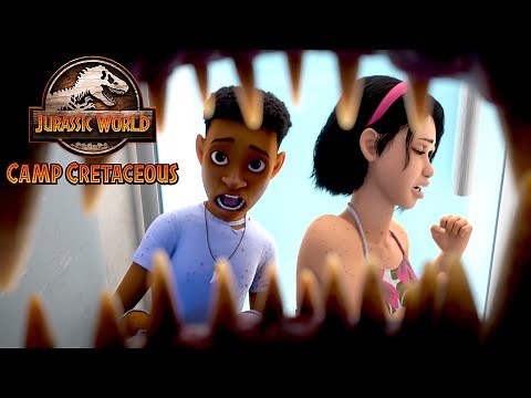 T-Rex Attack! | JURASSIC WORLD CAMP CRETACEOUS | Netflix