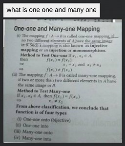 Method to Test One-one if x_{1}, x_{2} \in A_{1} then \begin{a... | Filo