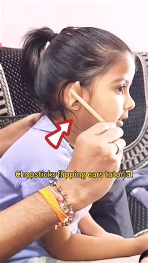 Chopsticks turning ears tutorial! #magicteaching #magic #魔术教学