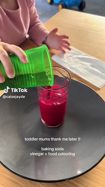 At Home Volcano Experiment for Toddlers