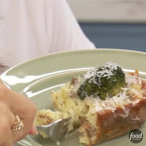 Umm, Jeff Mauro, we need to get our hands on this cheesy Sausage Strata ASAP 😫 #TheKitchen > Saturdays at 11a|10c Save the recipe: https://foodtv.com/2zSNFXo! | Food Network