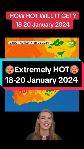 Look at the CONTRAST IN TEMPERATURE this THURSDAY! #VoxWeather #voxweathergirls #theweathergirls #Hot #fyp #highpressure #tiktoksouthafrica #greenscreenvideo