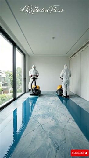 Ice Floor Epoxy Transformation ❄️ Crystal Clear Frozen Look #epoxy #diy #restoration