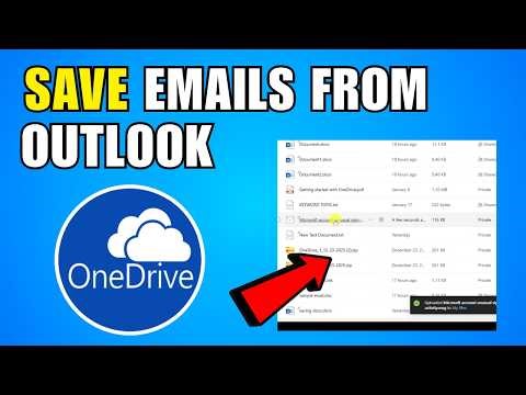 How To Save Emails From Outlook To Onedrive (2026) (Complete Guide)