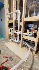 Double vanity rough-in 🤙 @orangeglove_plumber with the clean work using Oatey Purple Primer and All Weather Cement 🙌 | Oatey