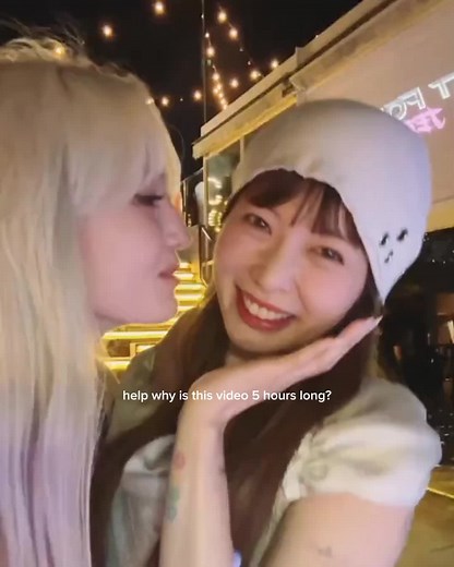 Hyuna and Somi Kissing Moment