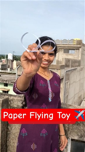 Paper Flying Stick with 3 Rings 🌀🔥 | Amazing Air Spin Toy | Flying Toy | divya's art