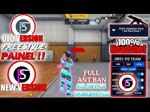 FREE FIRE NEW💣VERSION 🥷PS TEAM PANEL🎯FREESTYLE PAINEL ⚙️ SETTING☠️NO RECOIL 👹SENSI HOW TO USE PAID