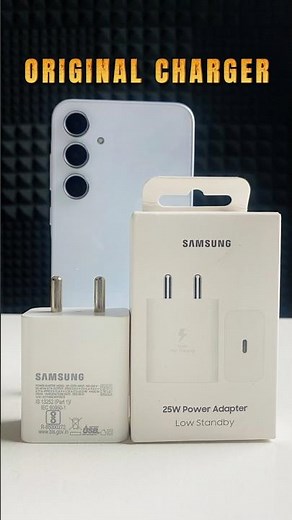 Original Samsung 25W fast charger test on Samsung A35