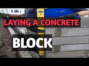 How to lay a concrete block on a cavity wall.
