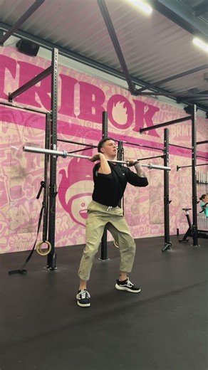 Hang Muscle Clean + Hang Power Clean into FS + Hang Squat Clean + 1 Push Press + Split Jerk