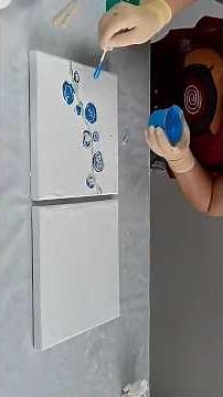 3 Dreamy Flower Dip Acrylic Pour Paintings in 3 Minutes 💙🌿