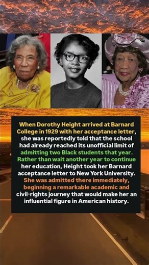 Dorothy Height Was Rejected by Barnard—But She Refused to Give Up 🎓🔥