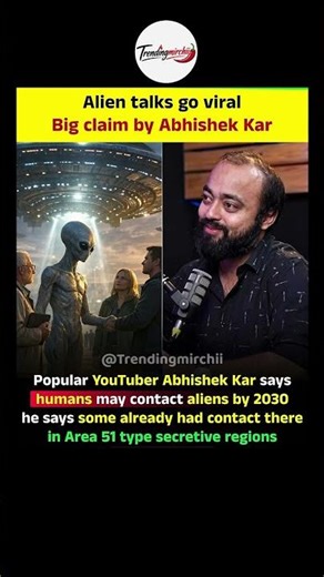 Alien talks go viral Big claim by Abhishek Kar😝 #abhishekkar #alien #predictions #alienuniverse