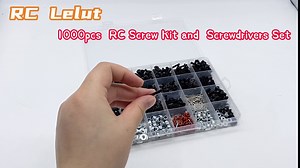 1000pcs RC Screw Kit and RC Screwdrivers, RC Tool Kit for Traxxas Axial Redcat Arrma HPI HSP SCX10 RC4WD Losi 1/8 1/10 1/12 1/16 Scale RC Cars Trucks Crawler Accessories Screw Kit