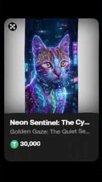 Golden Gaze: The Quiet Sentinel – NFT Art Collection on OKX