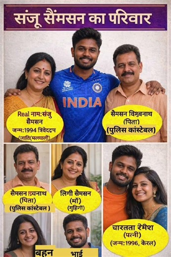 क्रिकेटर संजू सैमसन का परिवार ‼️ cricketer Sanju Samson 's family#ytshorts #gk #news