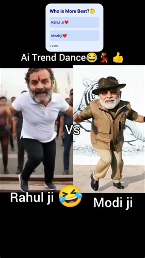 Rahul ji Modi ji ka dance 😂👍😆 #rahulgandhi #viral #dance #funny #ytshorts #comedy #modi #ai #viral