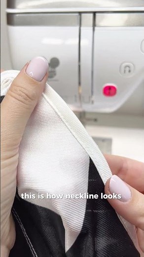 How to sew knit neckline finish using straight stitch